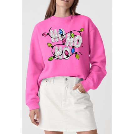Bonbon HO HO HO Graphic Christmas Sweatshirt