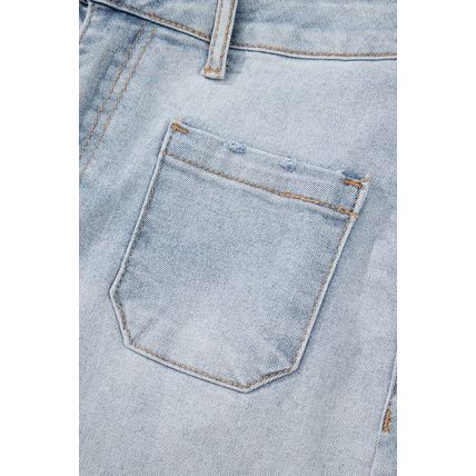 Beau Blue Light Wash High Rise Denim Shorts