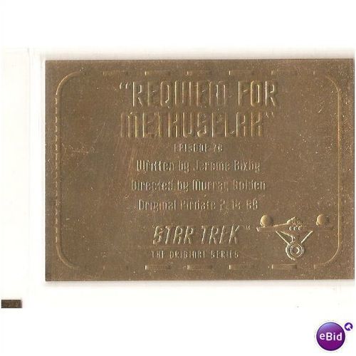STAR TREK THE ORIGINAL SERIES 'GOLD PLAQUE' card #G76