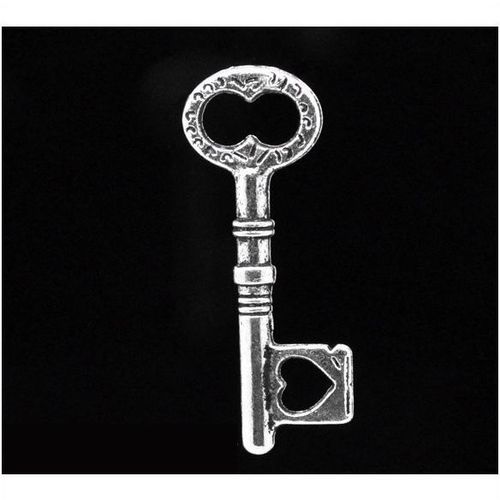 5 Pieces Crafts Jewellery Making Charm Tibetan Silver Love Heart Key Pendant 633