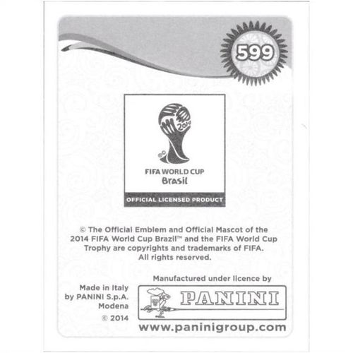 2014 Panini World Cup Soccer Stickers - #599 - Nabil Ghilas
