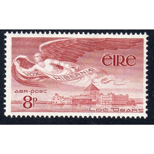 Ireland 1948 Sg142b 8d lake-brown AIR fine mounted mint E46