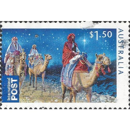 AUSTRALIA, CHRISTMAS, Magi Journey by Camel, blue 2011, $1.50, #2
