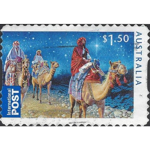 AUSTRALIA, CHRISTMAS, Magi Journey by Camel s/a, blue 2011, $1.50, #2