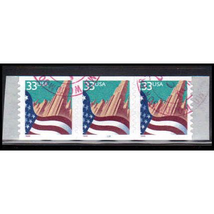 Used 3281 33c U.S. Flag Over City Very Fine PNC 2222B/3 PA4105