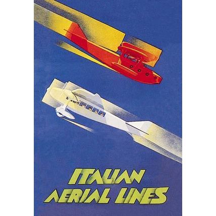 Italian Aerial Lines 20 x 30 Poster