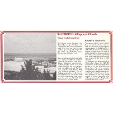 Salthouse Village Church Norfolk Graffiti Military Royal Navy Founder Postcard