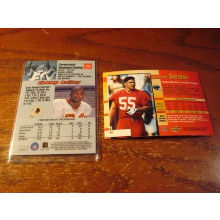 1997-1998 Bowmans Best, 2-Cards, JUNIOR SEAU/CHAMP BAILEY