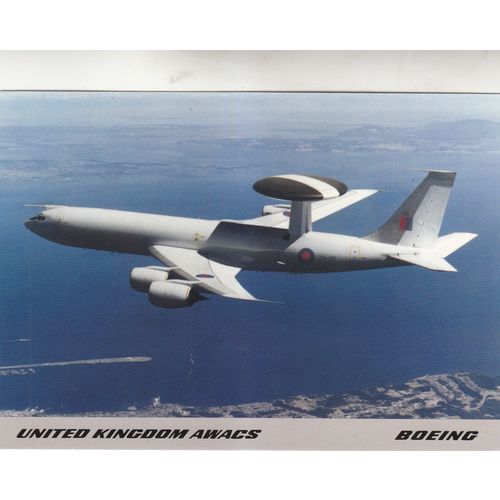 Colour Postcard - Boeing United Kingdom AWACS Aircraft