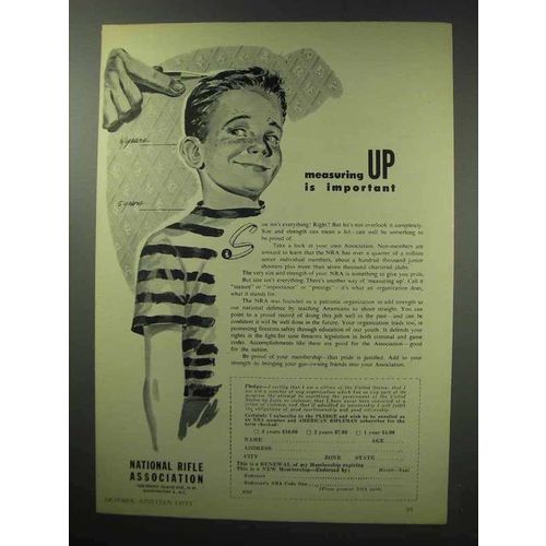 1950 National Rifle Association NRA Ad - Measuring Up