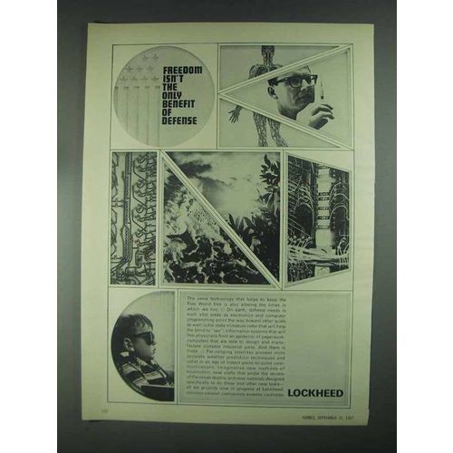 1967 Lockheed Aircraft Ad - Freedom Benefit of Defense