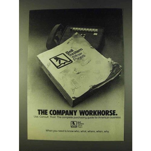 1979 Bell System Yellow Pages Ad - Company Workhorse