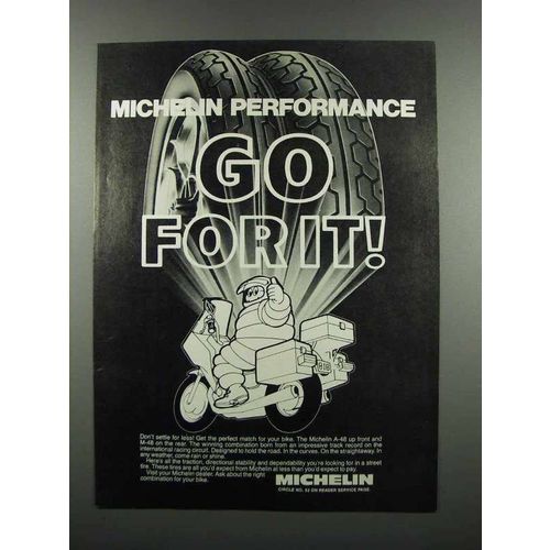 1983 Michelin A-48 and M-48 Motorcycle Tires Ad