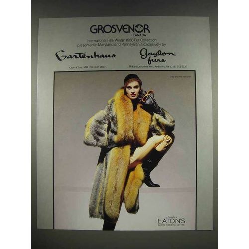 1986 Grosvenor Furs Ad