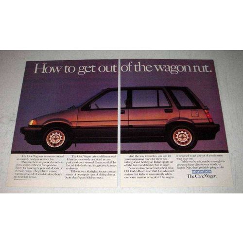 1987 Honda Civic Wagon Ad - Get Out of the Rut