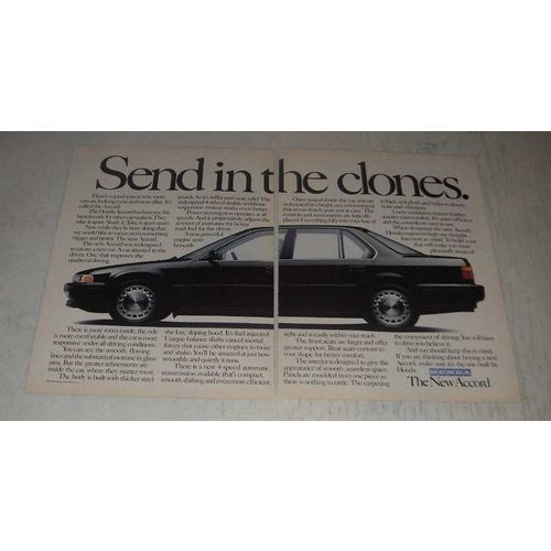 1989 Honda Accord Car Ad - Send in the clones