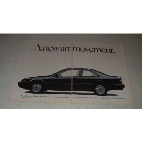 1989 Honda Accord Coupe Ad - A new art movement