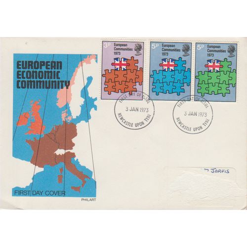 GB 1973 European Community picture set FDC Newcastle pm see others