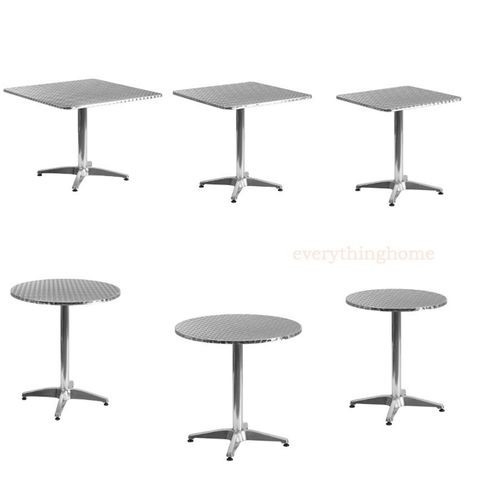 1950’s Round / Square Commercial Aluminum Dining Table In/Outdoor - 3 Sizes