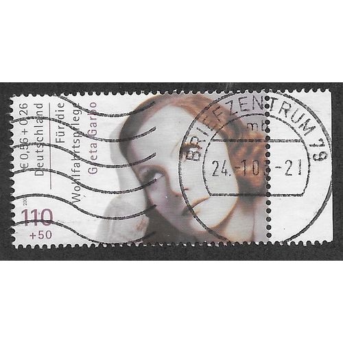 GER 2001 110pf+50 (€0.56 + 0.26) 'FILM STARS -GARBO' FINE USED (EBID63-004)