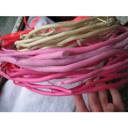 3 Dyed Pink White Bundled Rounded Sticks Wreath Sweet Garden Spring Shop Craft