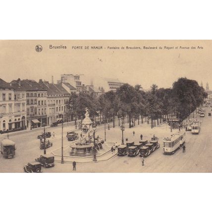 Bruxelles Porte de Namur Belgium Postcard used VGC