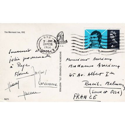 Mermaid Inn Rye Sussex Postcard posted 1966 VGC