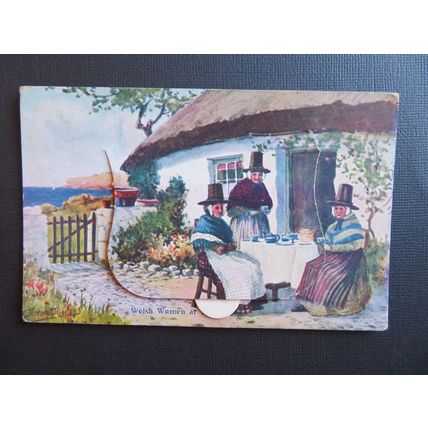 Rhos on Sea, Welsh Women at Work, Pull Out Novelty Postcard