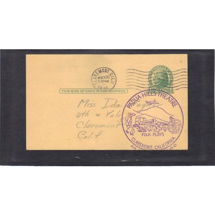 Event Padua Hills Theatre UX27 Jefferson (Unkn Cachet-Penciled/A) CV41595