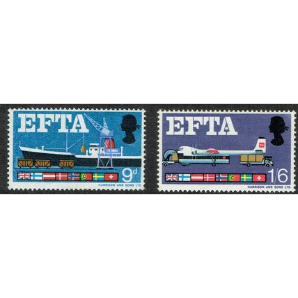 1967 EFTA set 2v SG715-716 UM