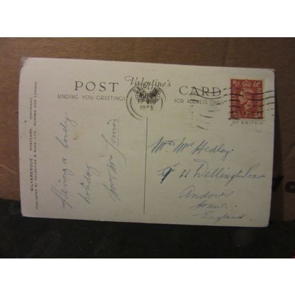 KINGS KNOT from STIRLING CASTLE, SCOTLAND used postcard by Valentine 1953 pm #