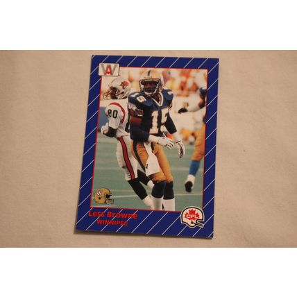 Less Browne 1991 AW Sport All-World CFL NO. 100