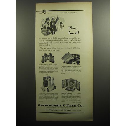 1951 Abercrombie & Fitch Ad - Leitz Binoculars; Vagabond Robe and case
