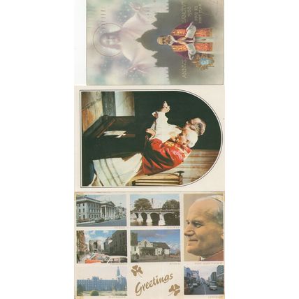 The Papal Visit To Canterbury 3x Pope Religious Postcard s