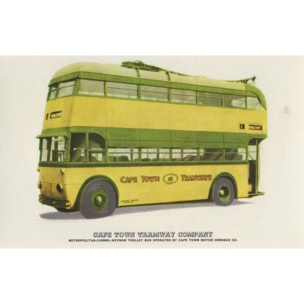 Cape Town Tramway Company Metropolitan Cammel Weyman Trolley Bus Postcard