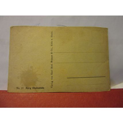 BURG RHEINSTEIN, GERMANY unused antique postcard =