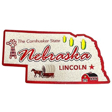 Nebraska The Cornhusker State Foil Fridge Magnet