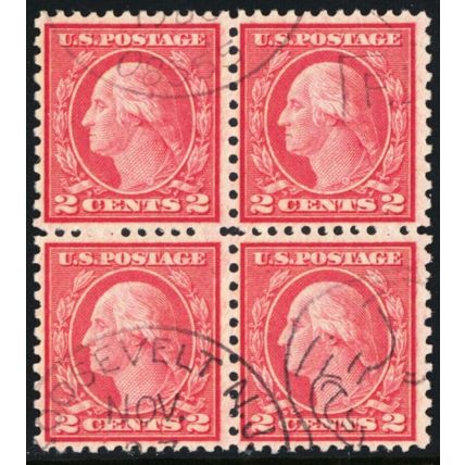 540, Used F/VF 2¢ Block of Four * Stuart Katz