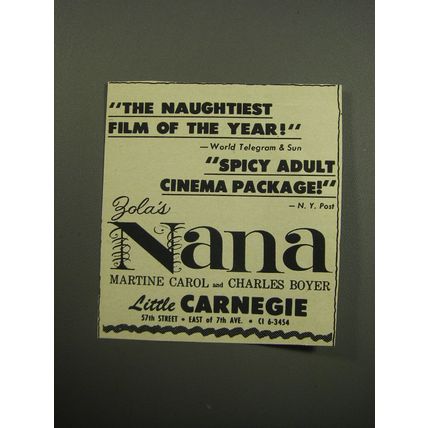 1957 Nola Movie Ad - The naughtiest film of the year