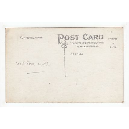 Interior Wigfair Hall Cefn Meiriadog Postcard Denbighshire Publisher Rae Pickard