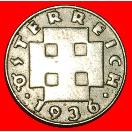CROSS (1931-1938): AUSTRIA ★ 5 GROSHENS 1936 UNCOMMON!★LOW START★NO RESERVE