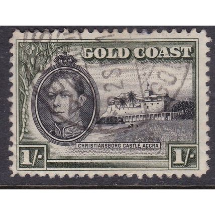 Gold Coast 1940 Christiansborg Castle 1/- Fine Used SG 128a VGC