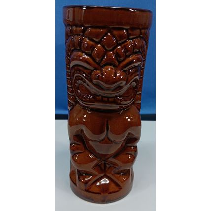 Rare Vintage Pagan Idol Tiki Mug MaiKai Tiki Brown Mug Vase 6 1/4"