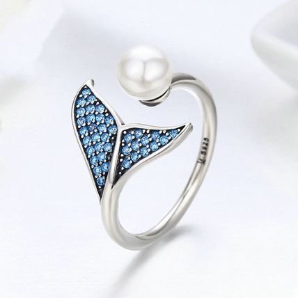Save the Whales Jewelry 925 Sterling Whale Tail Ring 3 Pieces Set