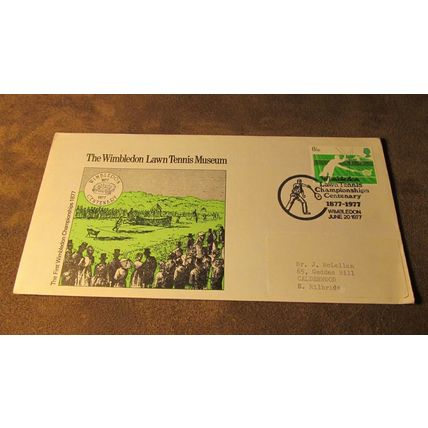 1977 GB Event Cover - Wimbledon Lawn Tennis Championships centenary