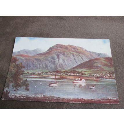 Valentines Postcard - Loch Linnie Fort William - Artist BFC Parr / A2203