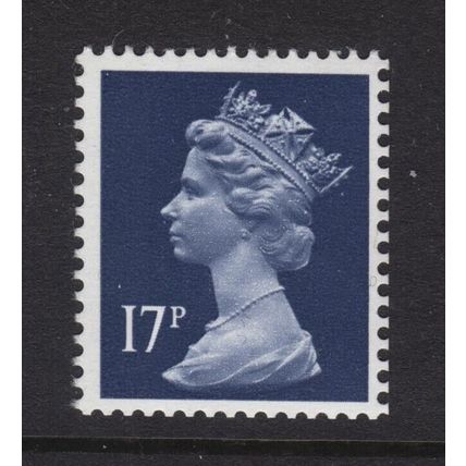 X911Ea U252 17p Deep blue LEFT BAND Unmounted Mint GB Machin