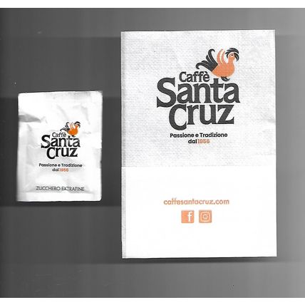 Tovagliolino da Caffè e Bustina Zucchero Vuota - Santa Cruz