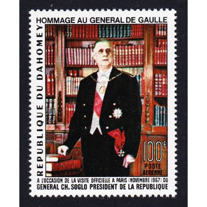 Dahomey Homage to General de Gaulle Painting 1967 MNH SG#309 MI#330
