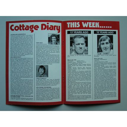 FULHAM v BURNLEY Div3 13/03/1982